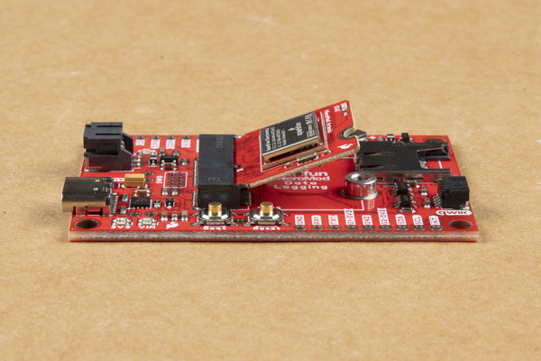 Processor Board is inserted into the M.2 connector at a 45 degree angle.