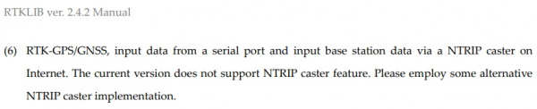 RTKLIB manual doesnt support NTRIP caster