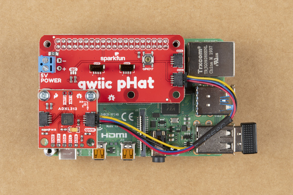 Hardware assembly with Raspberry Pi 4 with Qwiic pHAT