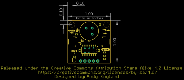 Qwiic PIR Board Dimensions