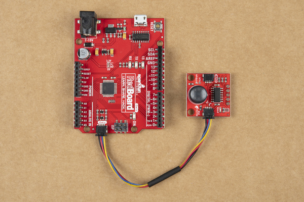 Qwiic PIR connected to RedBoard Qwiic