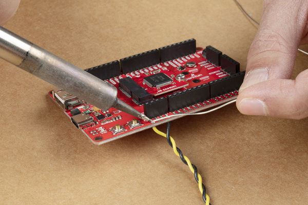 Solder Wire to 5V and GND