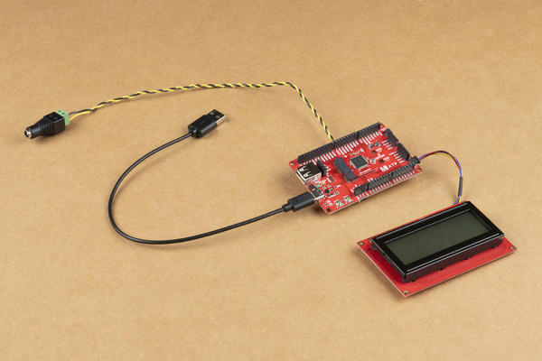 Qwiic Cable Between ATP Carrier Board and 20x4 RGB Character LCD