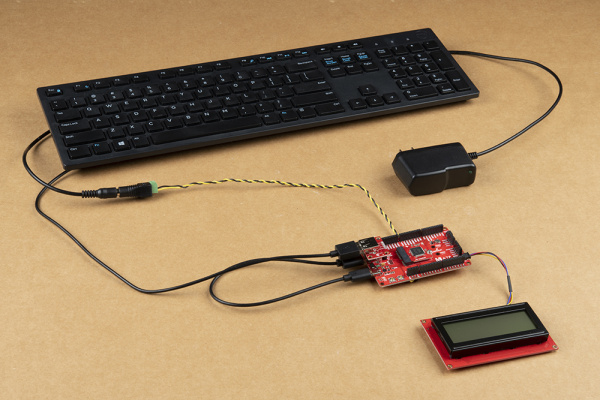 5V Wall Adapter connected to Barrel Jack for Power