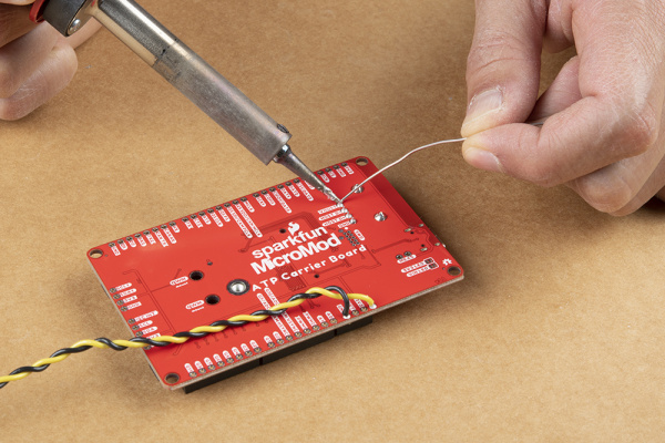 Solder Female Header Pins to ATP Carrier Board's USB Pins
