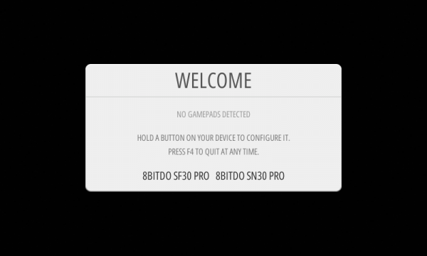 Welcome screen with SN30 pro recognized