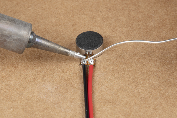 Solder Wires to LRA Vibration Motor