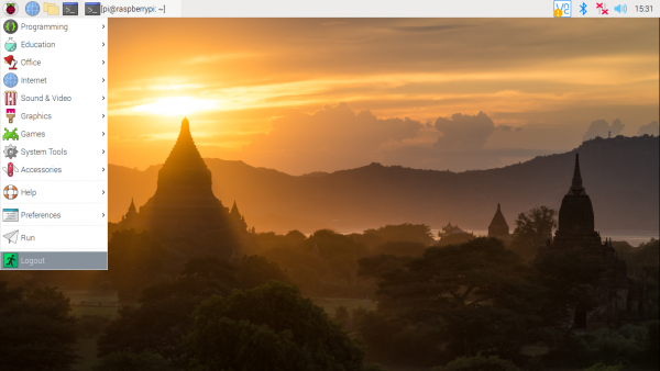 Raspberry Pi Logout