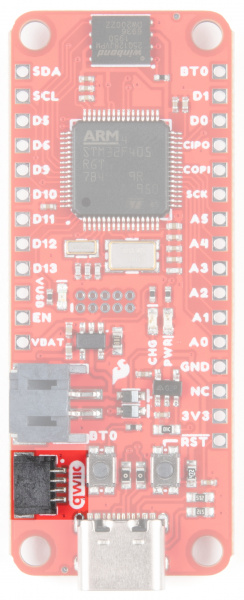 Qwiic connector is highlighted