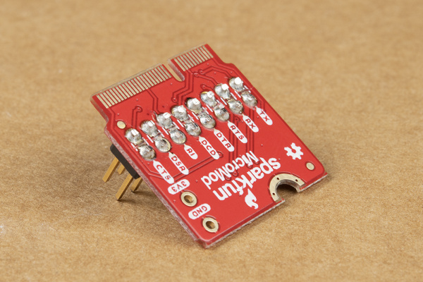 MicroMod Update tool with headers soldered.