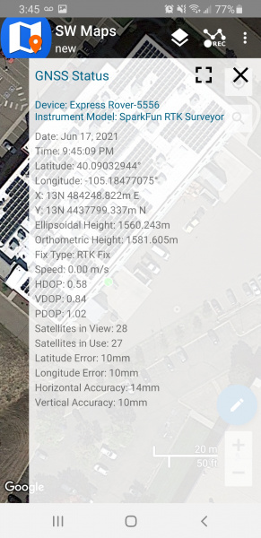 RTK Fix in SW Maps