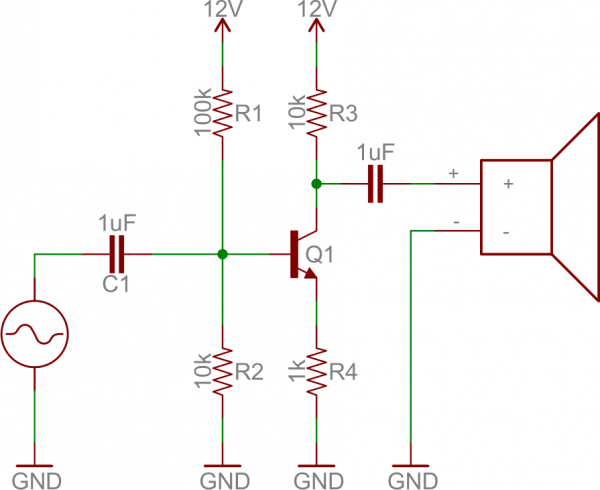 Emitor Umum speaker amp