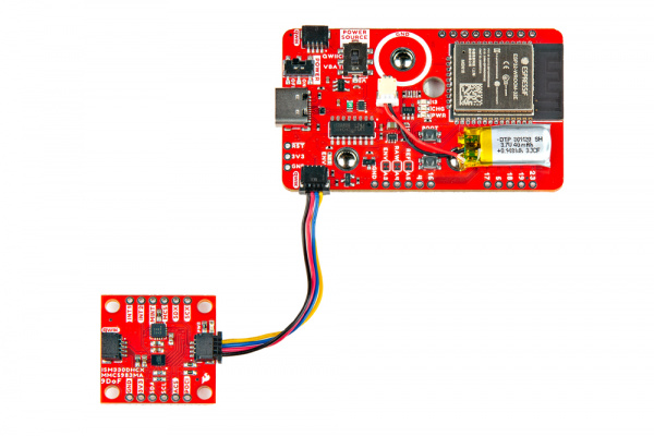 Qwiic Cable between 9DoF and Wireless Shield