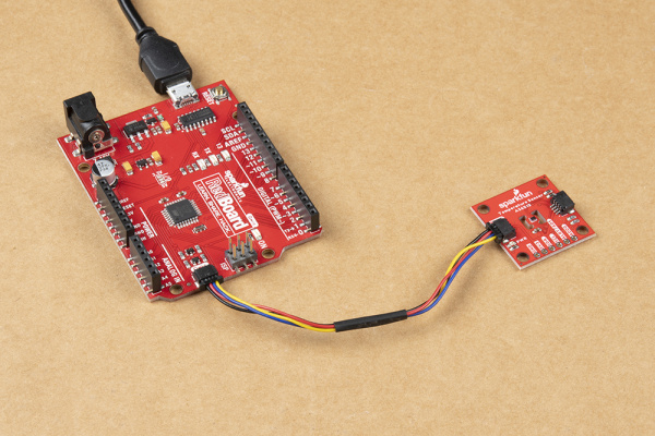 Photo showing completed Qwiic circuit.