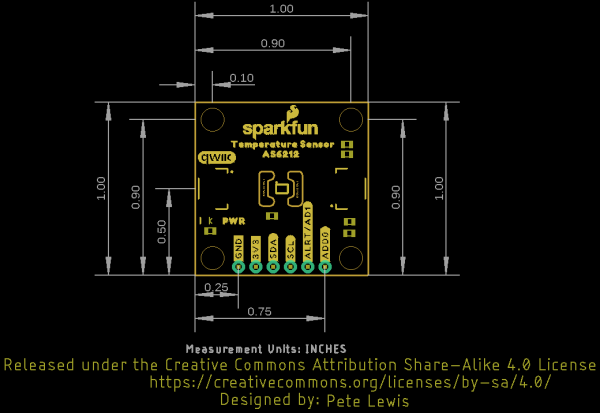 Board dimensions screenshot