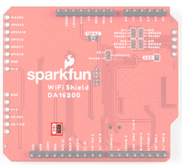 I2C jumper is on the back of the board on the lower left