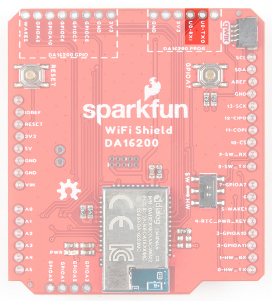 UART0 pins are the second and third pins at the top of the board  from the right