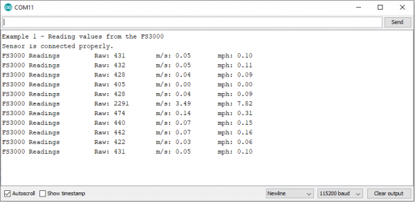 Serial Monitor Output