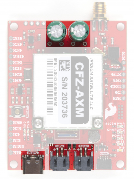 Photo highlighting primary power inputs for AGT.