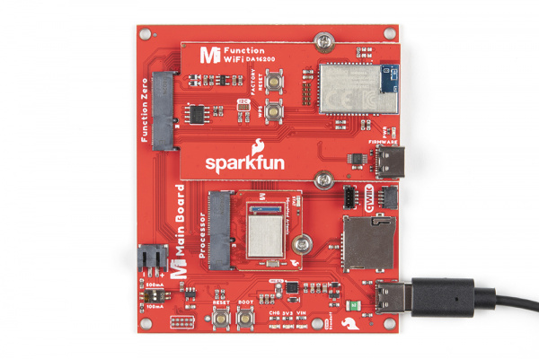 Assembled main board with both processor and function boards securely fastened