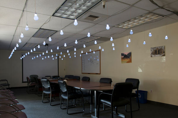 the finished LED lightbulb array