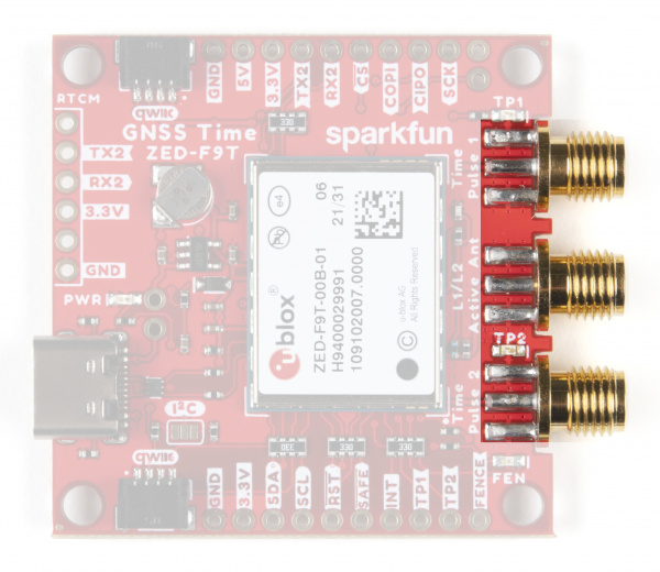 Photo highlighting SMA connectors.