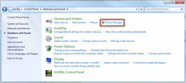 Opening device manager