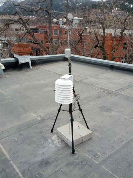 Old Weather Station with concrete blocks