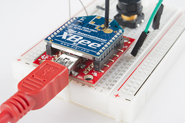 XBee Explorer Breadboard Example