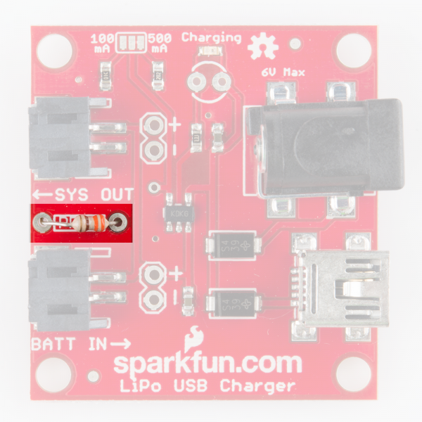 Resistor plugged into board