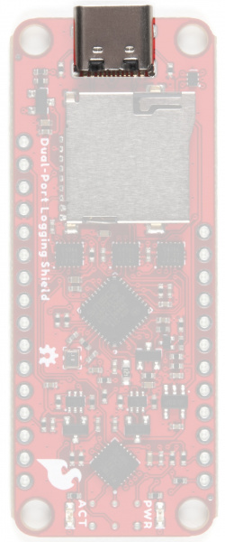 USB-C port is at the top of the board, facing up