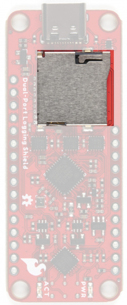 microSD card opens up to the right side of the board