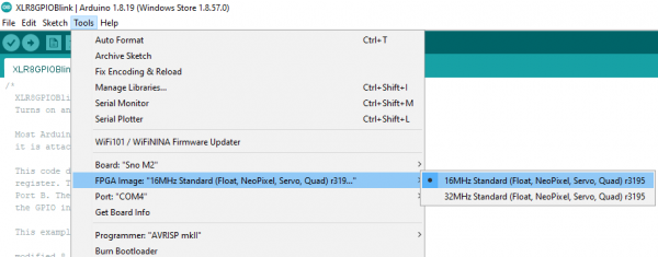 Choosing FPGA Image