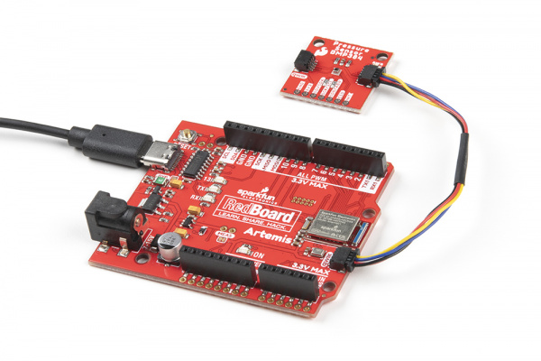 Qwiic BMP384 connected to the RedBoard Artemis