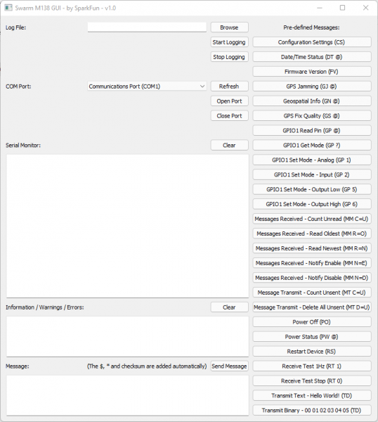 Pictured is the python graphical user interface