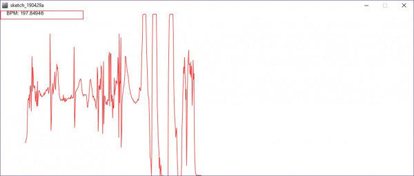 Processing Sketch Displaying a Noisy Waveform