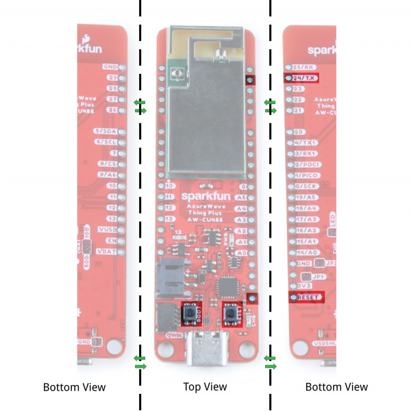 Reset and Boot Buttons