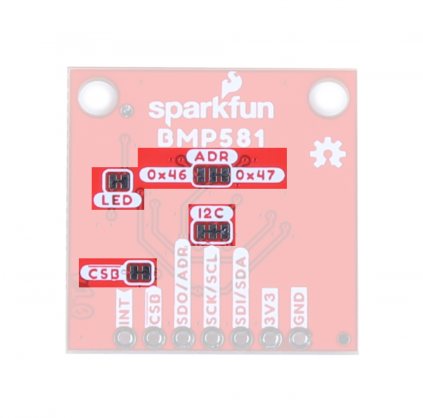 Highlighting solder jumpers on Standard Size breakout.