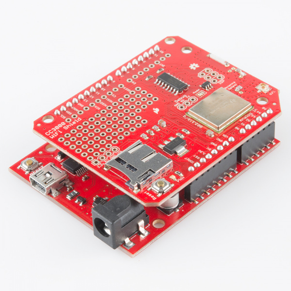 Arduino equipped with a CC3000 Shield