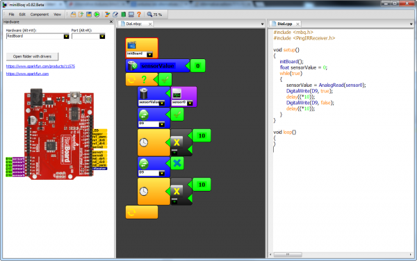 code blocks arduino simulator