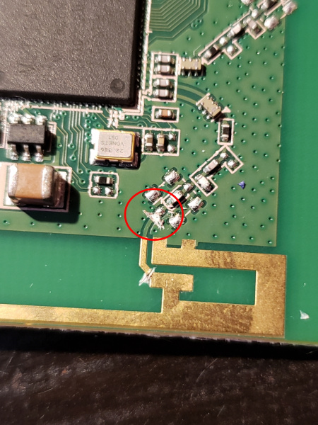 Cutting PCB antenna trace