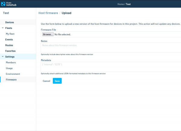 Uploading binary to Notehub.