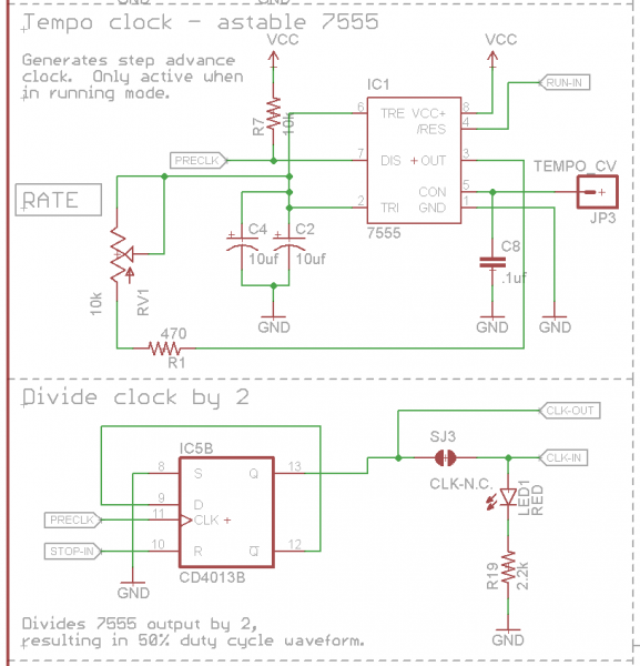 Clock and Divider Schematic