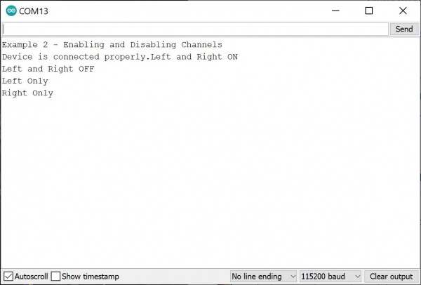 Serial Output Enable/Disable Audio Channel