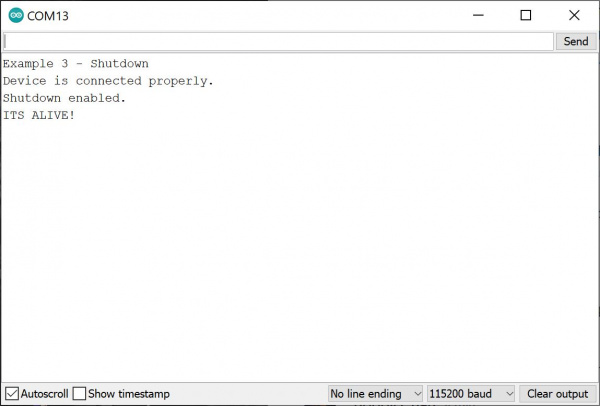 Serial Output Shutdown