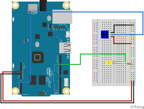 Fritzing Pot Galileo