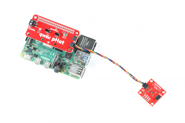 I2C Sensor connected to a Raspberry Pi via Qwiic pHAT