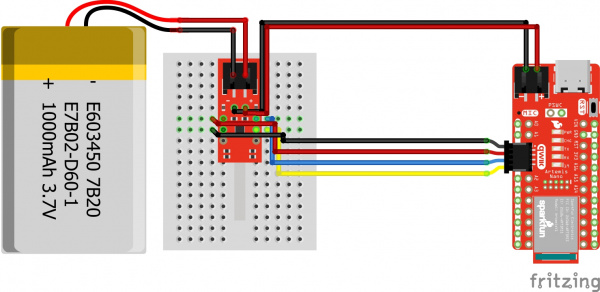 Fritzing Diagram connected to microcontroller