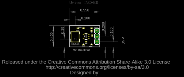 Board Dimensions for ADMP401