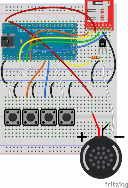 mbed .wav player Fritzing